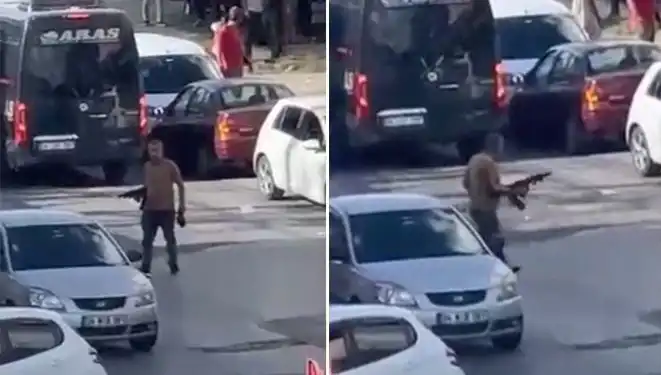 Başakşehir'de Nefes Kesen Anlar: Pompalı Tüfekle Yolu Kapatma Anı